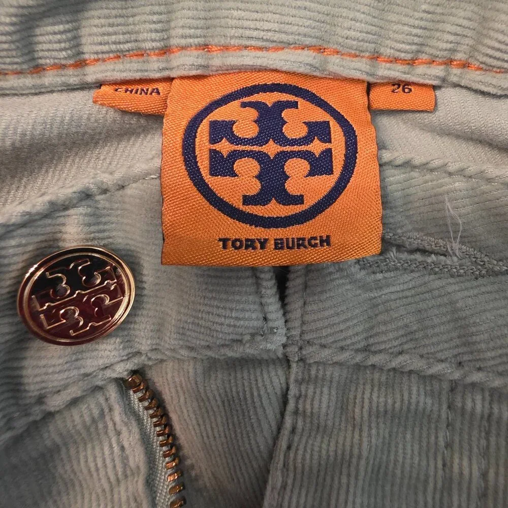 Tory Burch Women's Ivy Super Skinny Cord Pants, Size 26